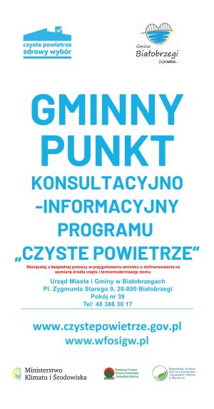 Wzor tablicy dla gminnych punktow info promo programu Czyste Powietrze pion 2 5